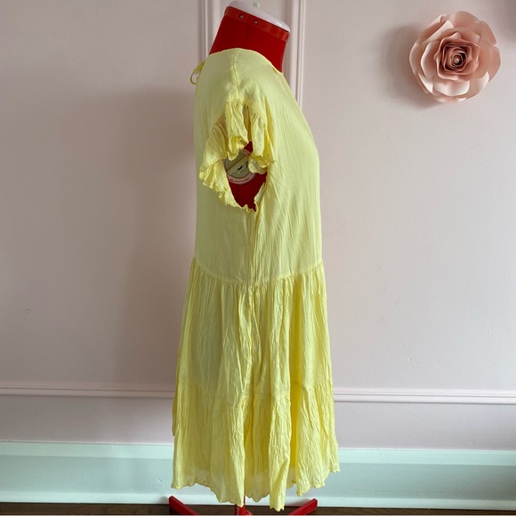 Wilfred Tiered Babydoll Sidonie Dress, Buttercup Yellow, Mini, Summer, Women's S - Picture 7 of 12